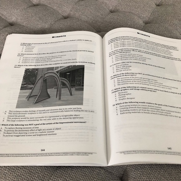 Mometrix test Perparation National Board Certification Art: Early and Middle - Picture 9 of 9